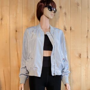 Wet Seal Light Blue Bomber Jacket